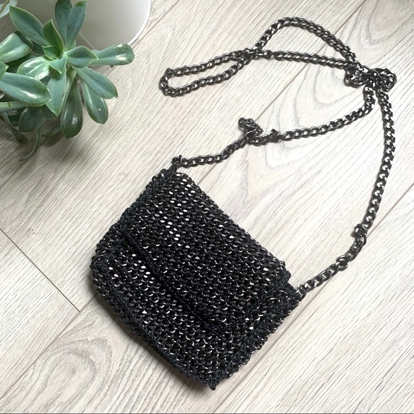 Chainmail metallic crossbody purse - Picture 6 of 8